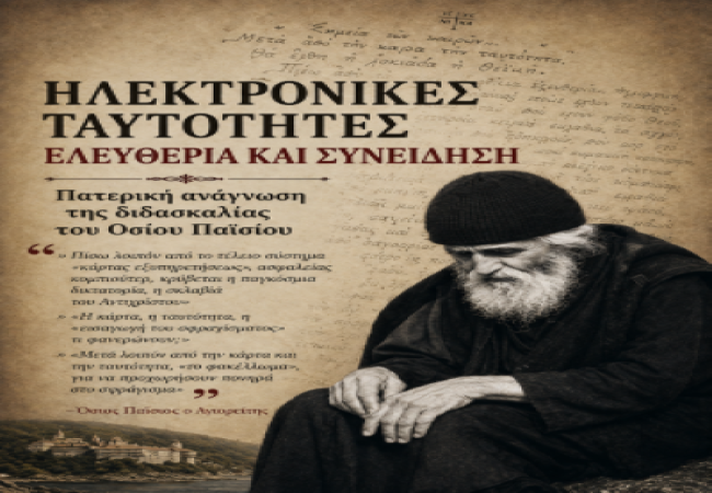 Η διδασκαλία του Οσίου Παϊσίου του Αγιορείτου περί ηλεκτρονικών ταυτοτήτων  υπό το φως της πατερικής εσχατολογίας»